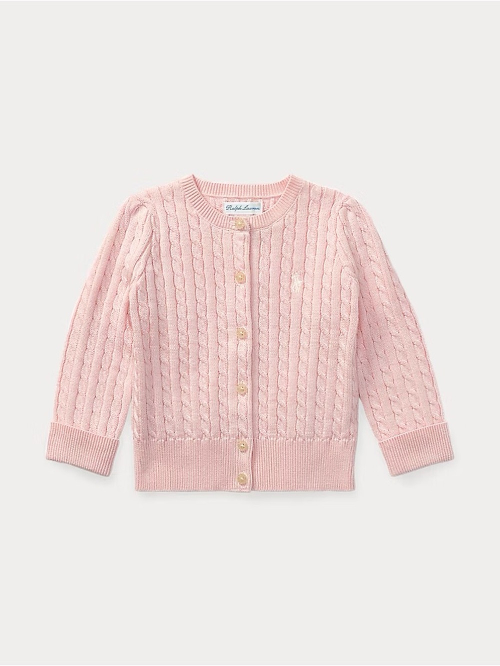 New Ralph Lauren Mini-Cable Cotton Cardigan 9 Month